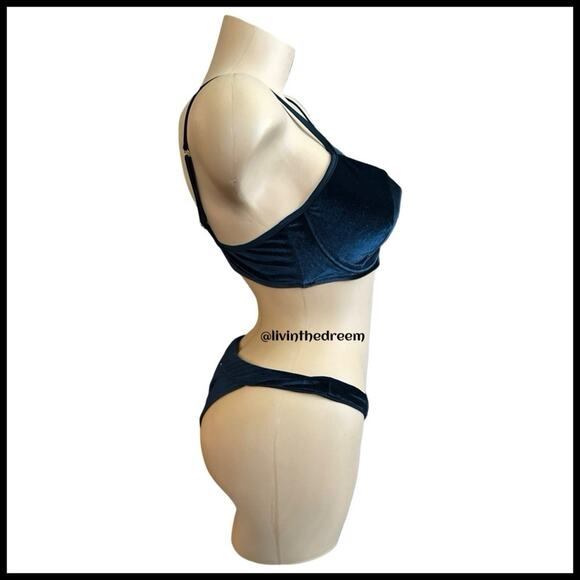 Dylan Velvet Underwire Bikini Top and London Skimpy Bikini Bottoms XL/L $240 - Picture 10 of 15